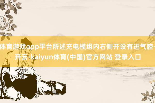 体育游戏app平台所述充电模组内右侧开设有进气腔-开云·kaiyun体育(中国)官方网站 登录入口