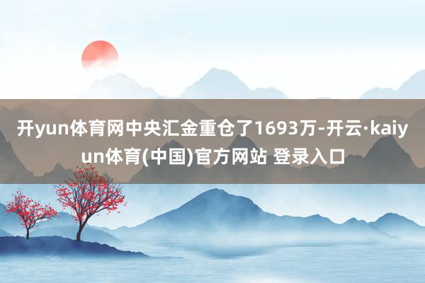 开yun体育网中央汇金重仓了1693万-开云·kaiyun体育(中国)官方网站 登录入口
