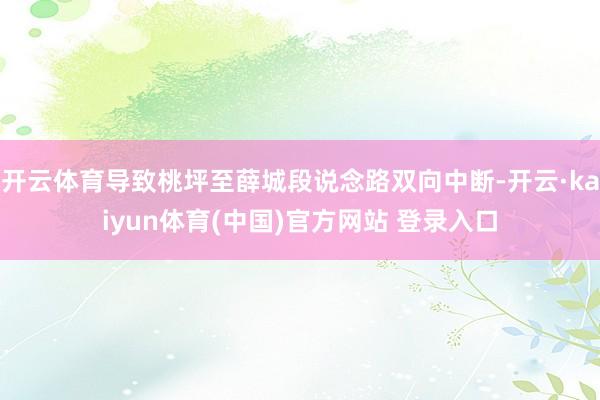 开云体育导致桃坪至薛城段说念路双向中断-开云·kaiyun体育(中国)官方网站 登录入口