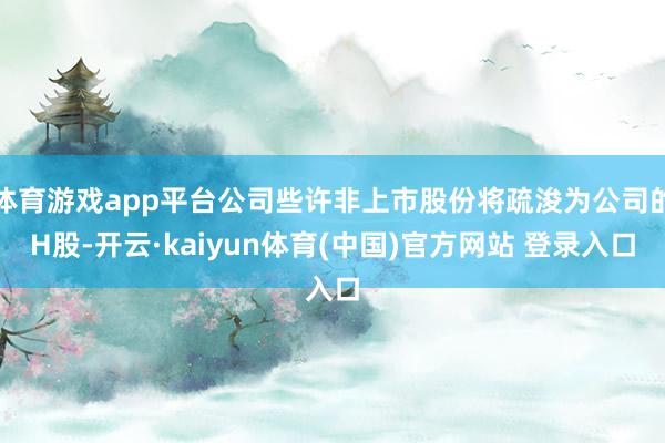 体育游戏app平台公司些许非上市股份将疏浚为公司的H股-开云·kaiyun体育(中国)官方网站 登录入口