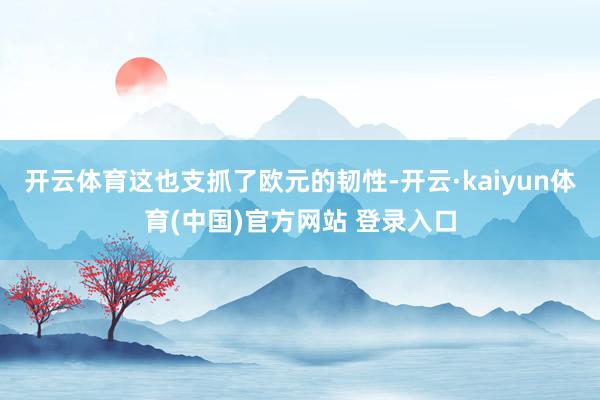 开云体育这也支抓了欧元的韧性-开云·kaiyun体育(中国)官方网站 登录入口