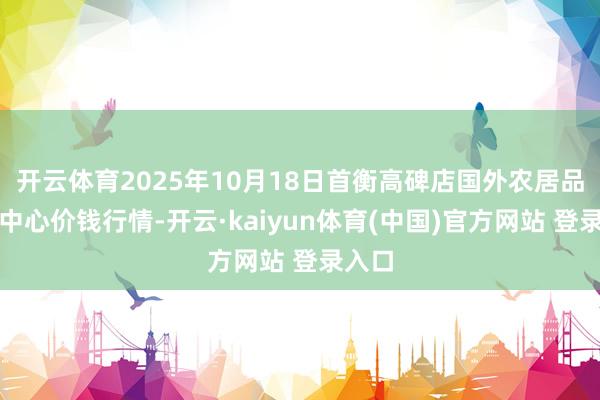 开云体育2025年10月18日首衡高碑店国外农居品交游中心价钱行情-开云·kaiyun体育(中国)官方网站 登录入口